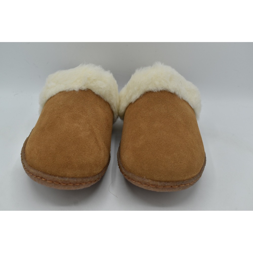 Sorel Women 8 Nakiska II Brown Suede Faux Shearling Lined Slides Slippers Shoes - Picture 3 of 12